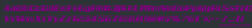 Galacticstormhalfital-fontti – violetit fontit mustalla taustalla