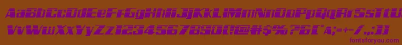 Galacticstormhalfital Font – Purple Fonts on Brown Background