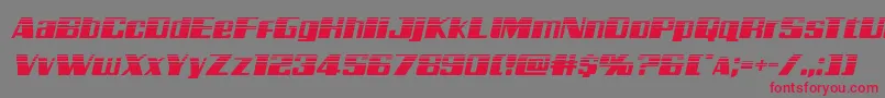 Galacticstormhalfital Font – Red Fonts on Gray Background
