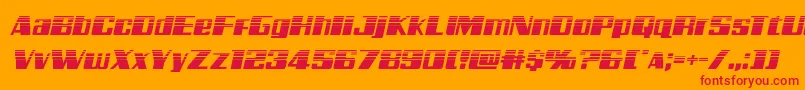 Galacticstormhalfital Font – Red Fonts on Orange Background