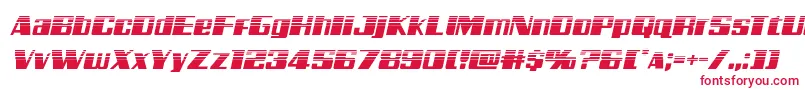 Galacticstormhalfital Font – Red Fonts on White Background