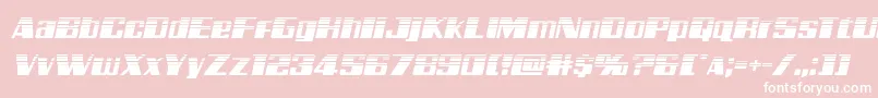 フォントGalacticstormhalfital – ピンクの背景に白い文字