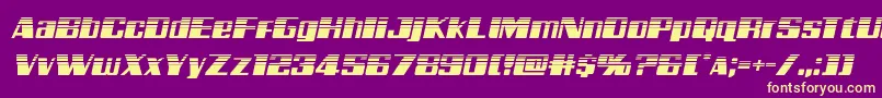 Galacticstormhalfital Font – Yellow Fonts on Purple Background