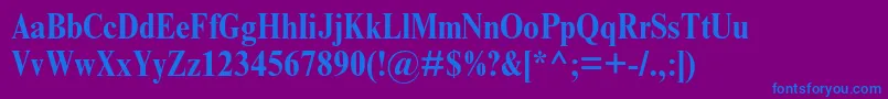 TimesnewromanmtstdBoldcond Font – Blue Fonts on Purple Background