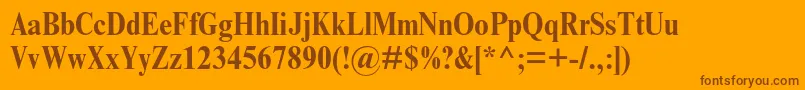 TimesnewromanmtstdBoldcond Font – Brown Fonts on Orange Background
