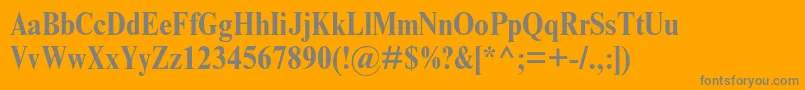 TimesnewromanmtstdBoldcond Font – Gray Fonts on Orange Background
