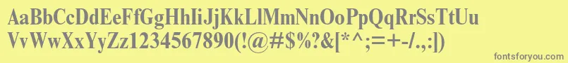 TimesnewromanmtstdBoldcond Font – Gray Fonts on Yellow Background