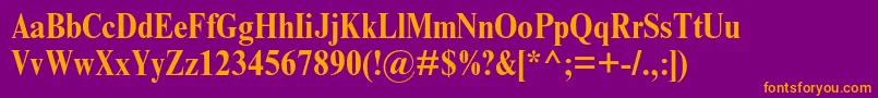 TimesnewromanmtstdBoldcond Font – Orange Fonts on Purple Background