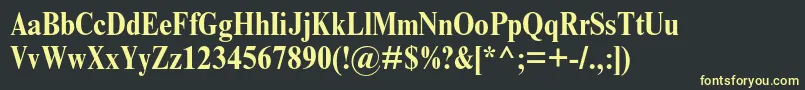 TimesnewromanmtstdBoldcond Font – Yellow Fonts on Black Background