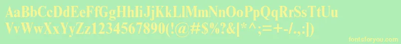 TimesnewromanmtstdBoldcond Font – Yellow Fonts on Green Background