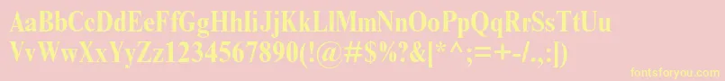 TimesnewromanmtstdBoldcond Font – Yellow Fonts on Pink Background