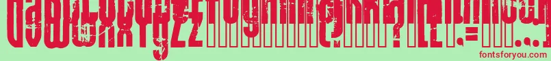 Police Rock – polices rouges sur fond vert