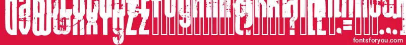 Rock Font – White Fonts on Red Background