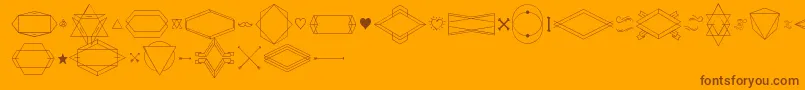 HbmSerenitySymbolism Font – Brown Fonts on Orange Background
