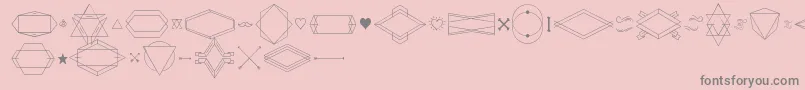 HbmSerenitySymbolism Font – Gray Fonts on Pink Background