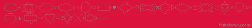 HbmSerenitySymbolism Font – Gray Fonts on Red Background