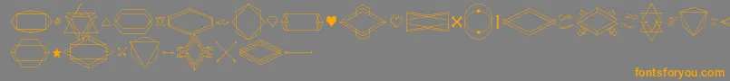 HbmSerenitySymbolism Font – Orange Fonts on Gray Background