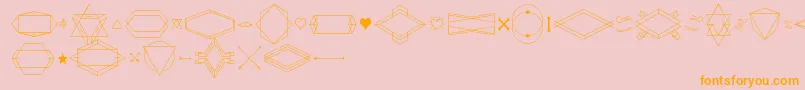HbmSerenitySymbolism Font – Orange Fonts on Pink Background