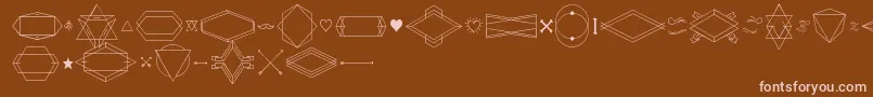 HbmSerenitySymbolism Font – Pink Fonts on Brown Background