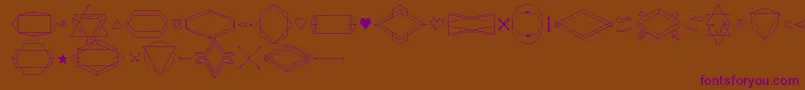 HbmSerenitySymbolism Font – Purple Fonts on Brown Background