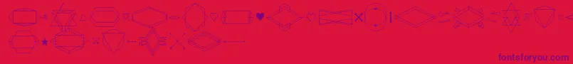 HbmSerenitySymbolism Font – Purple Fonts on Red Background