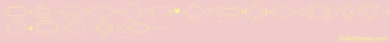 HbmSerenitySymbolism Font – Yellow Fonts on Pink Background