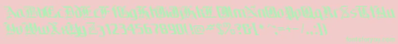 Watchers1 Font – Green Fonts on Pink Background