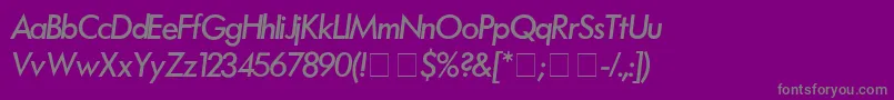 Fonte FuturaMediumItalic – fontes cinzas em um fundo violeta