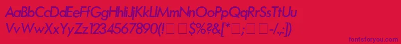 FuturaMediumItalic Font – Purple Fonts on Red Background