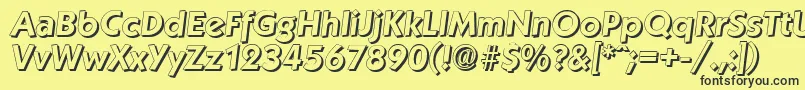 KoblenzshadowBolditalic Font – Black Fonts on Yellow Background