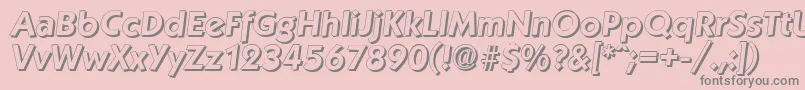 フォントKoblenzshadowBolditalic – ピンクの背景に灰色の文字