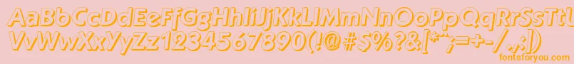 KoblenzshadowBolditalic Font – Orange Fonts on Pink Background