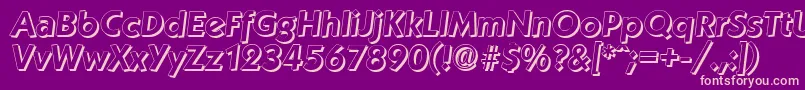 KoblenzshadowBolditalic Font – Pink Fonts on Purple Background