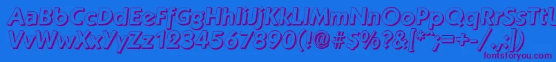 KoblenzshadowBolditalic Font – Purple Fonts on Blue Background