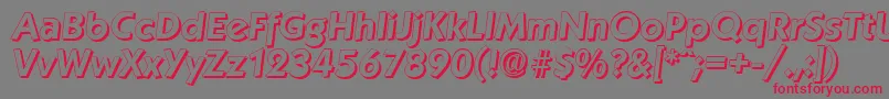 KoblenzshadowBolditalic Font – Red Fonts on Gray Background