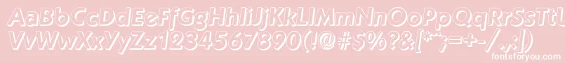 KoblenzshadowBolditalic Font – White Fonts on Pink Background