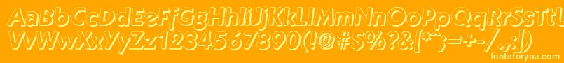 KoblenzshadowBolditalic Font – Yellow Fonts on Orange Background