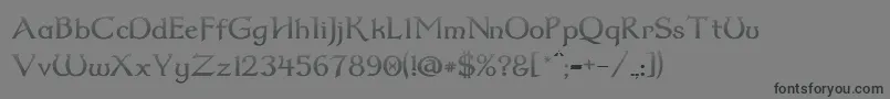 Dumbledor2CutDown Font – Black Fonts on Gray Background