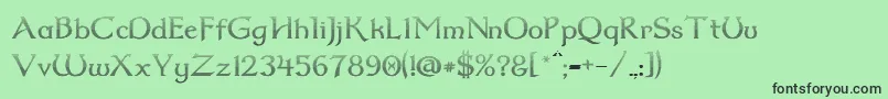 Dumbledor2CutDown Font – Black Fonts on Green Background