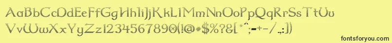 Dumbledor2CutDown Font – Black Fonts on Yellow Background