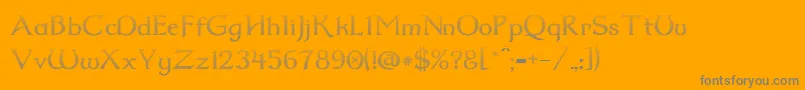 Dumbledor2CutDown Font – Gray Fonts on Orange Background