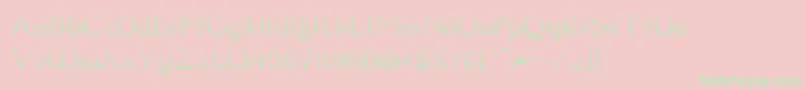Dumbledor2CutDown Font – Green Fonts on Pink Background