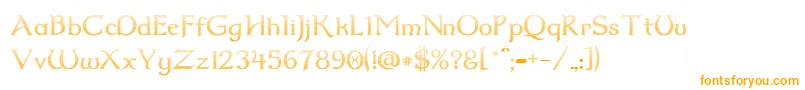 Dumbledor2CutDown Font – Orange Fonts on White Background