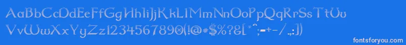 Dumbledor2CutDown Font – Pink Fonts on Blue Background