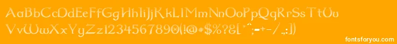 Dumbledor2CutDown Font – White Fonts on Orange Background