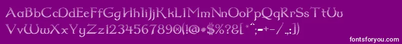 Dumbledor2CutDown Font – White Fonts on Purple Background