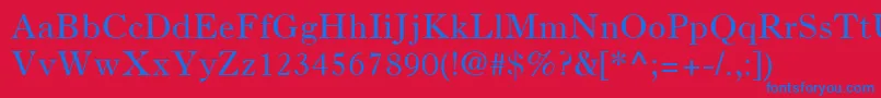 OldStyle7LtRoman Font – Blue Fonts on Red Background