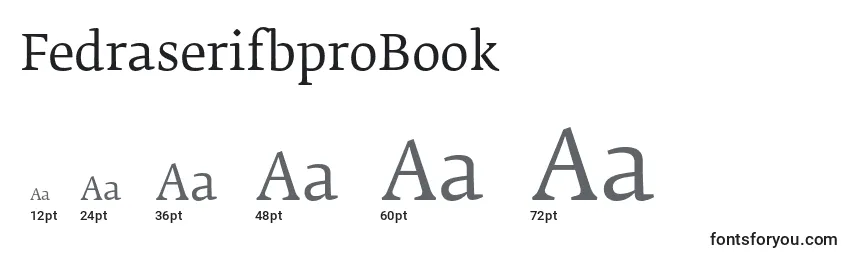 FedraserifbproBook-fontin koot
