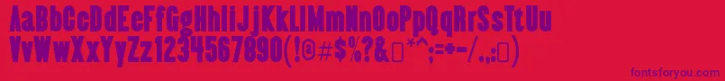 Almonte Font – Purple Fonts on Red Background