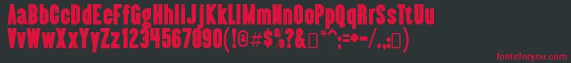 Almonte Font – Red Fonts on Black Background